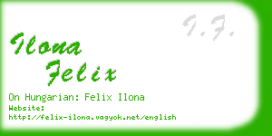 ilona felix business card